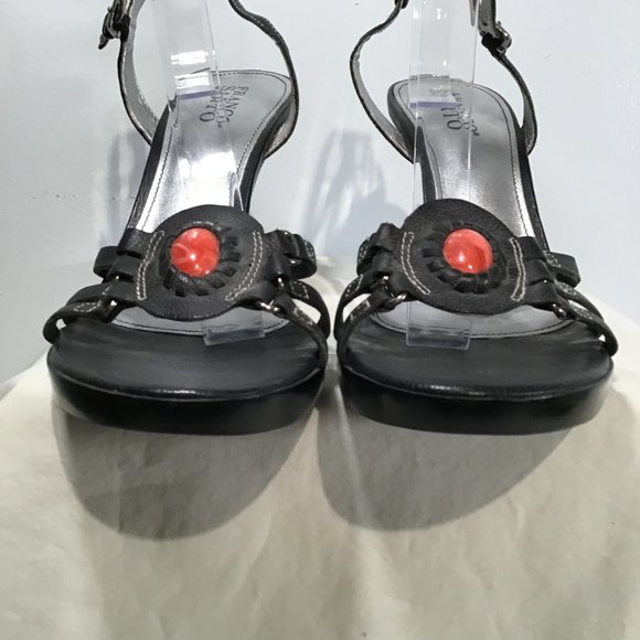 Franco Sarto Leather Heeled Sandals Size 9 - Picture 4 of 11